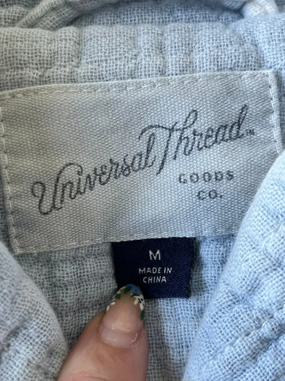 Universal Thread Blue & White Tie-Dye Quilted Jacket - Cotton Bomber Style - M